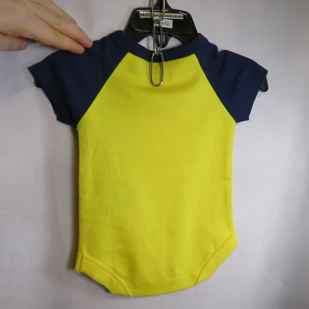 Baby Octopus Bodysuit Newborn 100% cotton Yellow & Navy